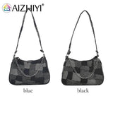 Casual Denim Chain Handbag Women Purse Underarm Bag Shoulder