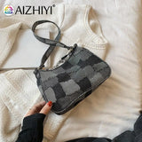 Casual Denim Chain Handbag Women Purse Underarm Bag Shoulder