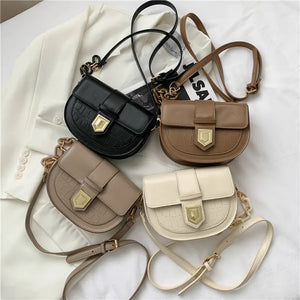 Casual Retro Women Shoulder Bags Strap Female Handbags Pu Leather Crossbody Mess