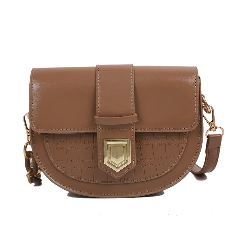 Casual Retro Women Shoulder Bags Strap Female Handbags Pu Leather Crossbody Mess