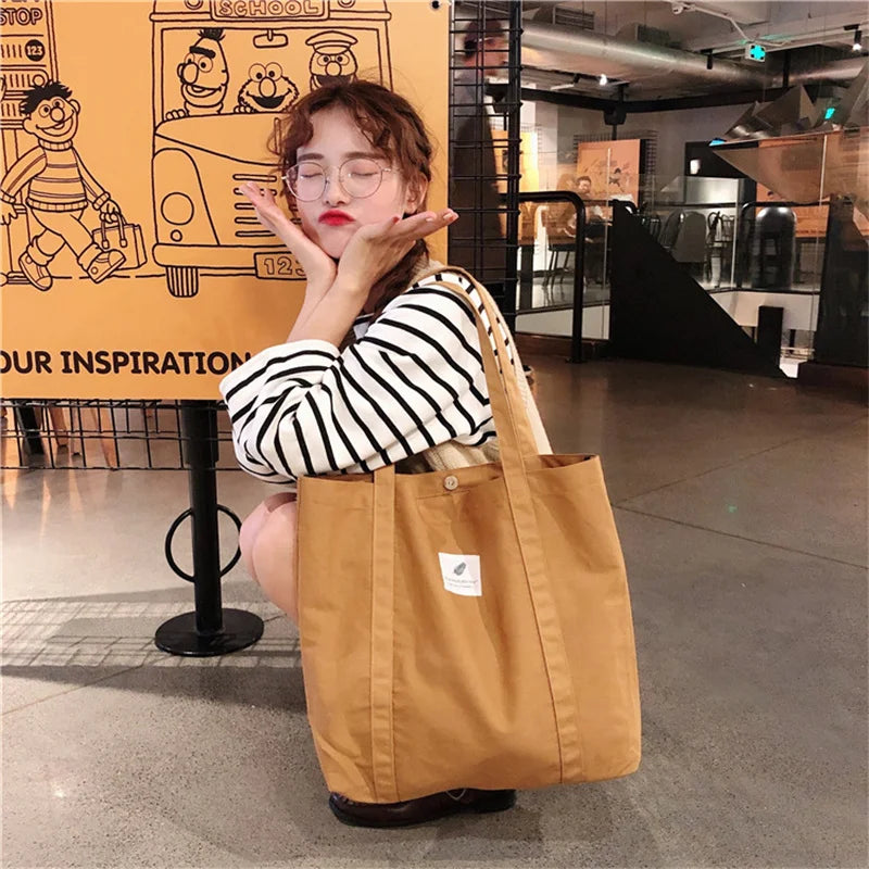 Retro Women's Shoulder Bag Canvas Tote Handbag