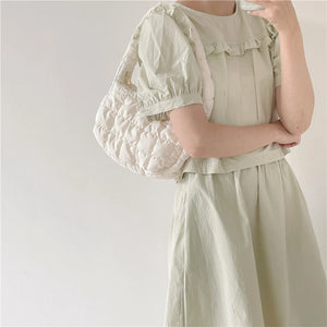 Casual Ruched Hobos Women Shoulder Bags Nylon Handbags