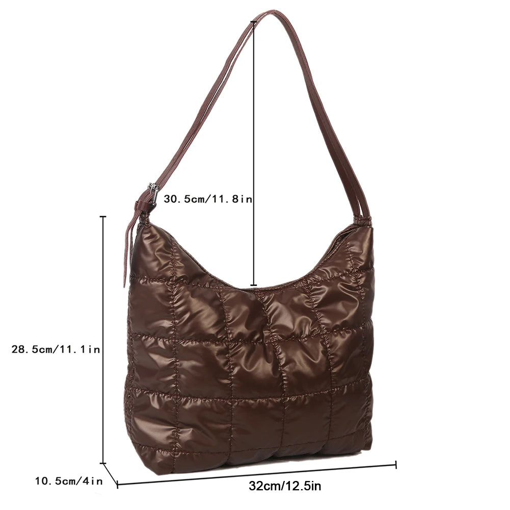 Casual Nylon Shoulder Bag for Women Solid Large Capacity