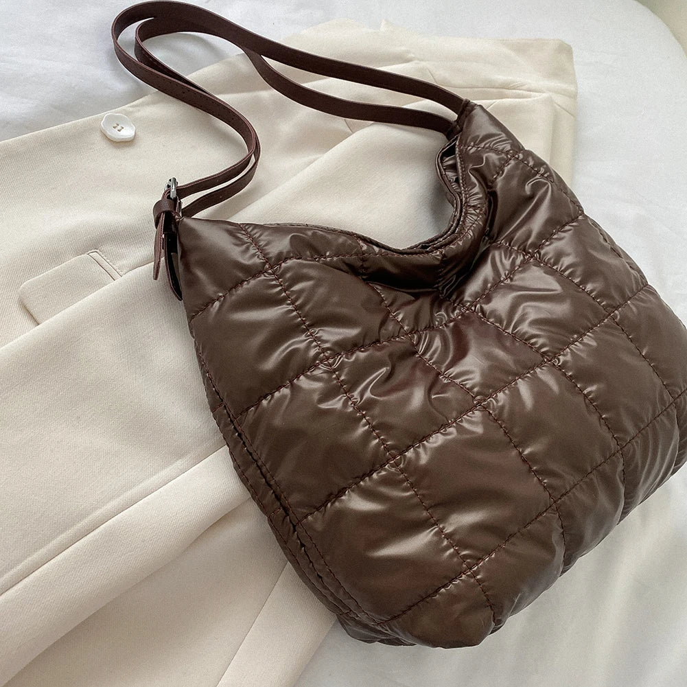 Casual Nylon Shoulder Bag for Women Solid Large Capacity