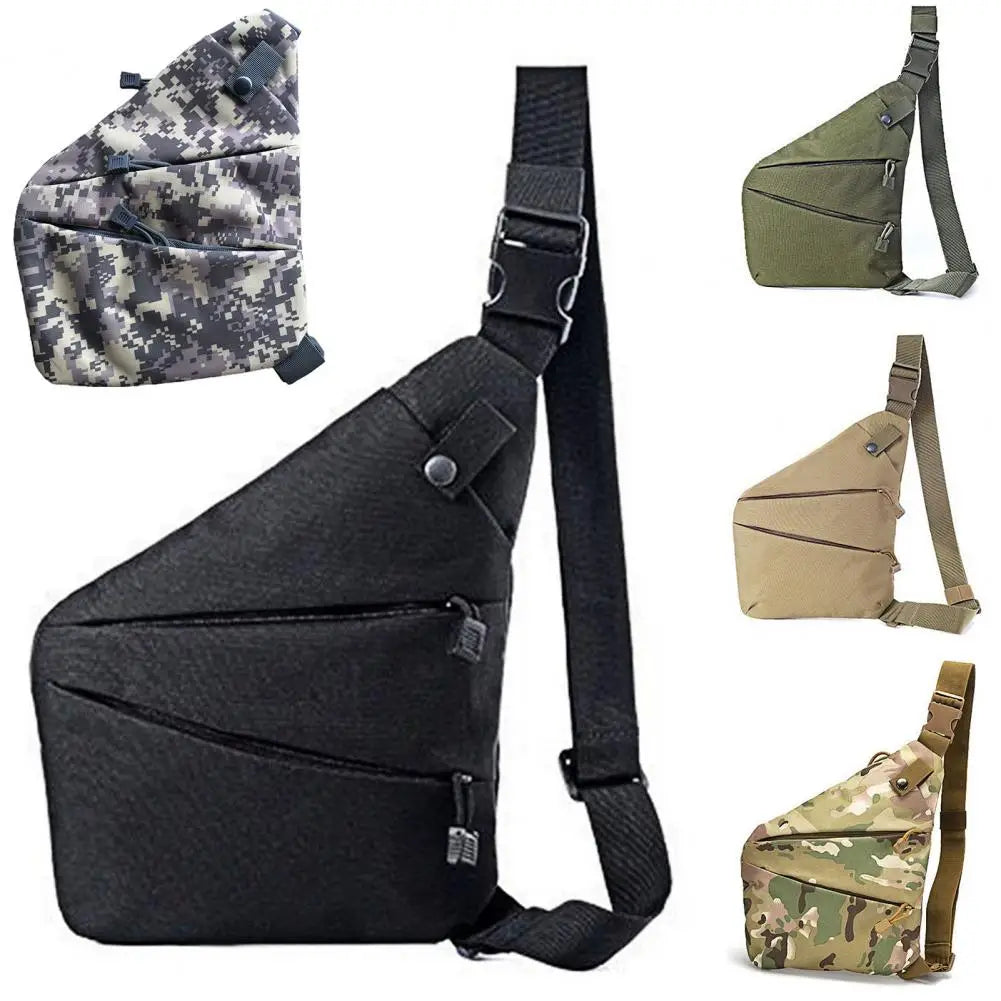 Casual Shoulder Bag Space-saving Bag Wear Resistance Zipper Left/Right Shoulder