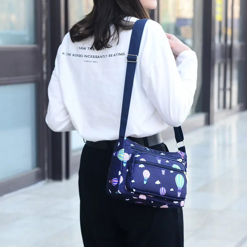 Casual Shoulder Bag Women Nylon Crossbody Bags Waterproof Travel Messenger Bag