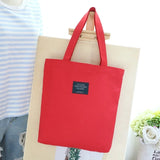 Casual Shoulder Bag Canvas Shopping Bag Zipper Reusable Bag