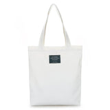 Casual Shoulder Bag Canvas Shopping Bag Zipper Reusable Bag