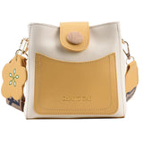 Casual Shoulder Bag Women Summer Bucket Bag Wide Shoulder Strap Shoulder Messeng