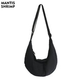 Casual Shoulder Bags Solid Women Bags Washed Canvas Packs