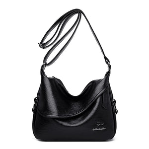 Casual Solid Color Shoulder Bag Women Messenger Handbag Zipper