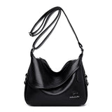 Casual Solid Color Shoulder Bag Women Messenger Handbag Zipper