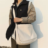 Casual Canvas Shoulder Bag Large Women Crossbody Messenger Bag