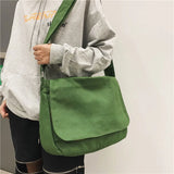 Casual Canvas Shoulder Bag Large Women Crossbody Messenger Bag