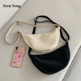 Casual Dumpling Shoulder Bags Nylon Large Capacity Solid Travel Bag