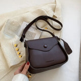Casual Pu Leather Shoulder Bag For Women Square Crossbody Bag