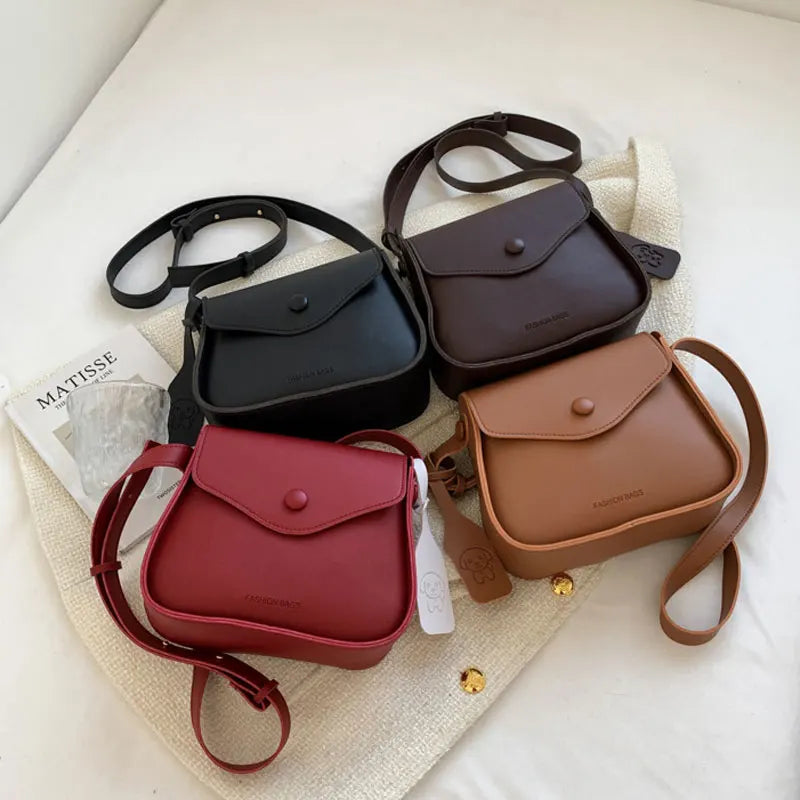 Casual Pu Leather Shoulder Bag For Women Square Crossbody Bag