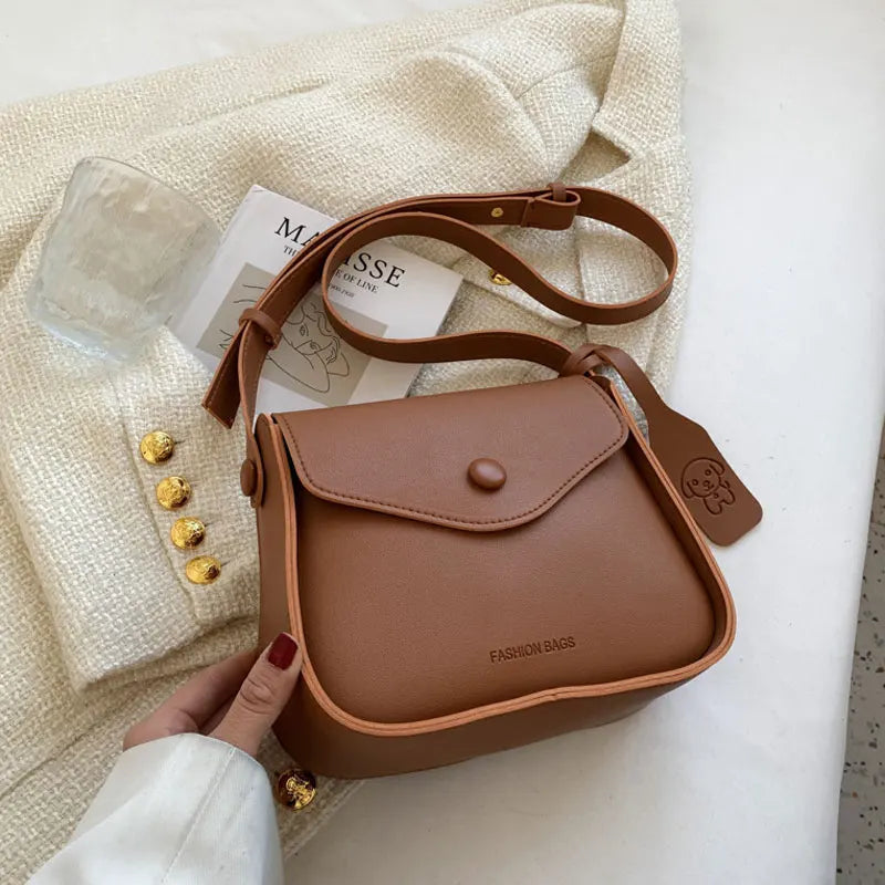 Casual Pu Leather Shoulder Bag For Women Square Crossbody Bag