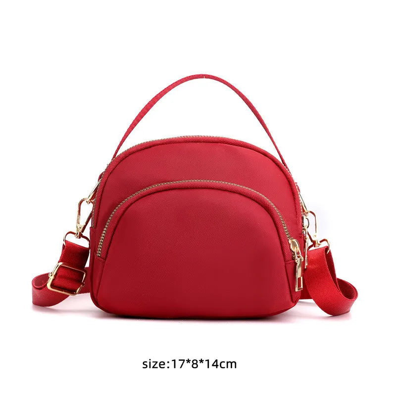 Casual Women's Tote Shoulder Bag Double Layer Shopping Zipper Handbags