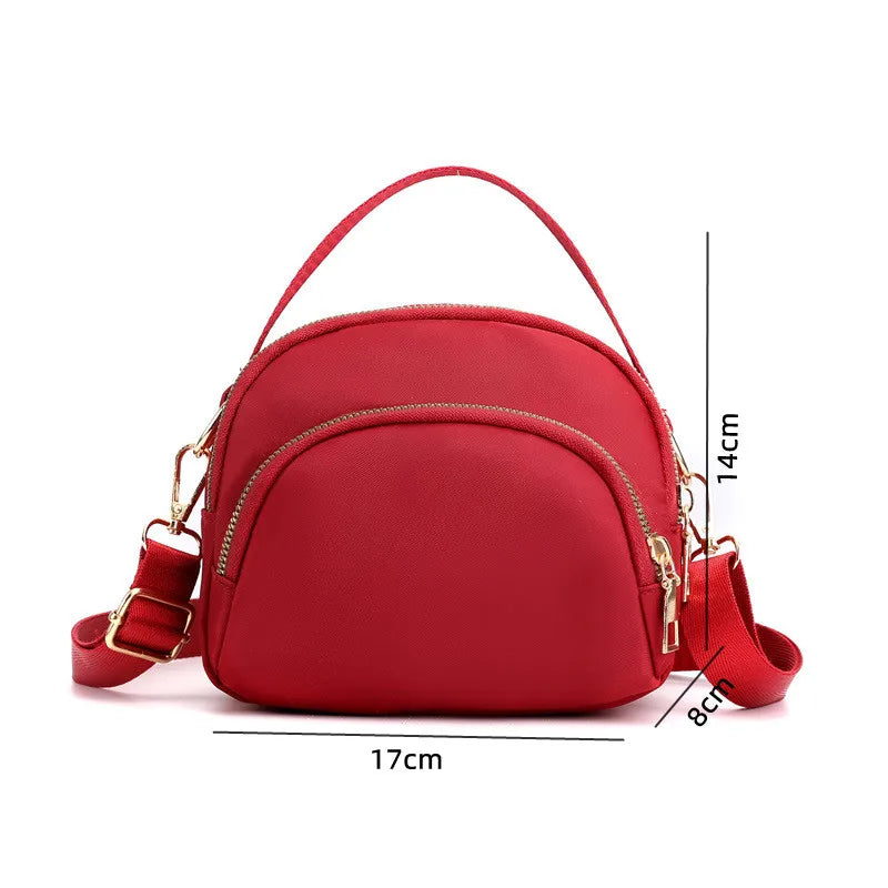 Casual Women's Tote Shoulder Bag Double Layer Shopping Zipper Handbags