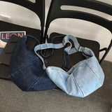 Large Canvas Shoulder Bag Women High Capacity Shopping Crossbody Denim Messenger
