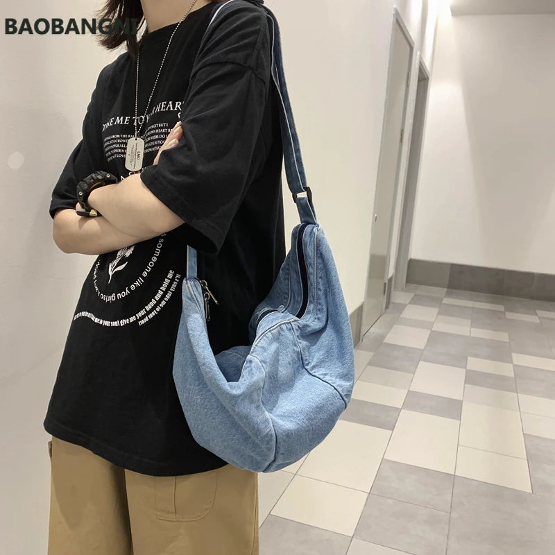 Casual Simplicity Large Shoulder Bags Women Canvas High Capacity Shopping bag