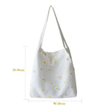Casual Daisy Shoulder Bag Canvas Handbags Tote for Women