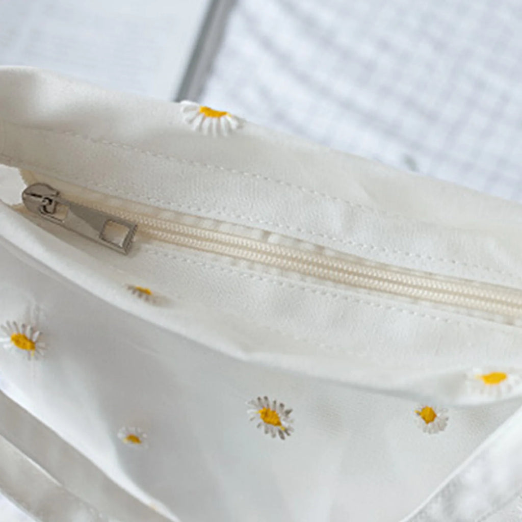 Casual Daisy Shoulder Bag Canvas Handbags Tote for Women