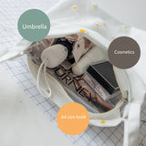 Casual Daisy Shoulder Bag Canvas Handbags Tote for Women