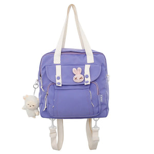 Casual Small Fresh School Bag Solid Nylon Female Handbags for Women Backpack