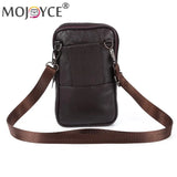 Casual Solid Crossbody Fanny Packs Men Leather Small Waist Bag Vintage