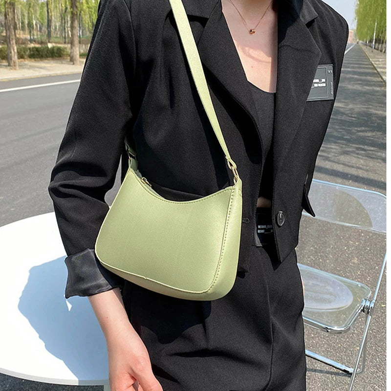 Casual Flap Bag Women PU Leather Shoulder Handbag Lady Tote Purse