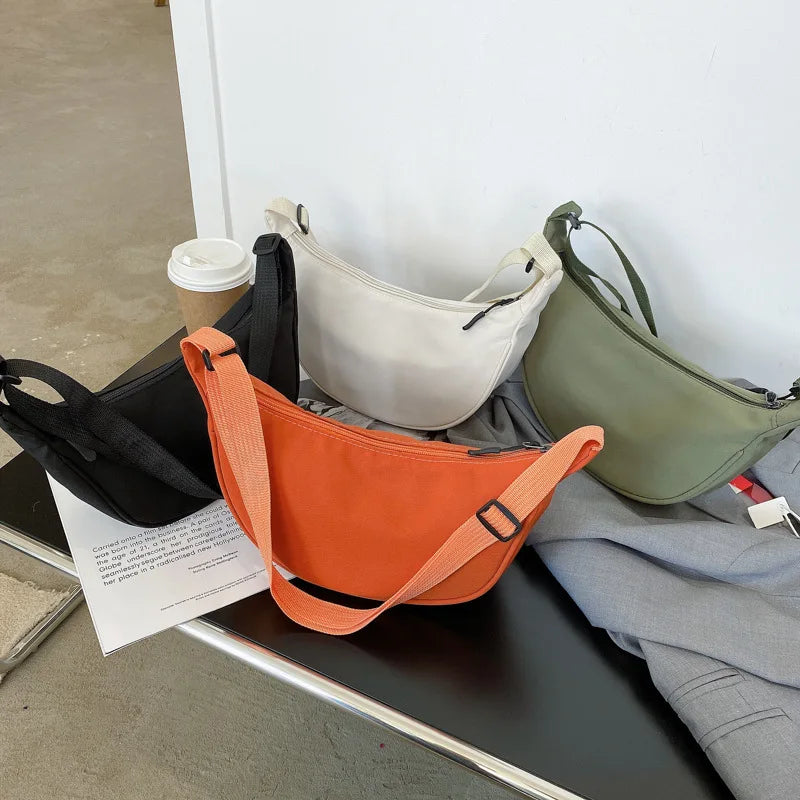 Casual Nylon Hobos Bag Large Capacity Travel Shoulder Crossbody Bag