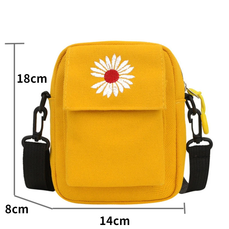 Casual Daisy Canvas Women Bag Small Shoulder Bag Handbag