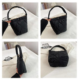 Casual Solid Women's Bucket Bags Soft Nylon High Capacity Female Shoulder Bags