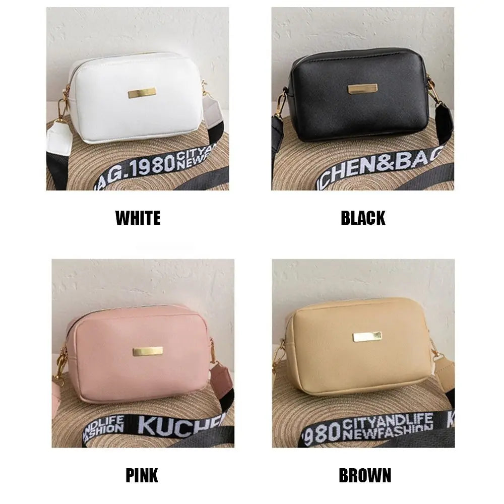 Casual Small Messenger Bag for Women Embroidery Shoulder Strap Female Bag