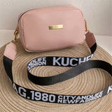 Casual Small Messenger Bag for Women Embroidery Shoulder Strap Female Bag