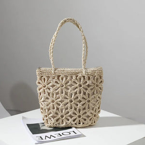 Casual Women Straw Woven Bag Shoulder Beach Rattan Handbag