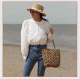 Casual Women Straw Woven Bag Shoulder Beach Rattan Handbag