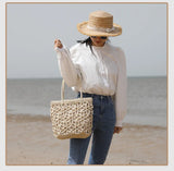 Casual Women Straw Woven Bag Shoulder Beach Rattan Handbag