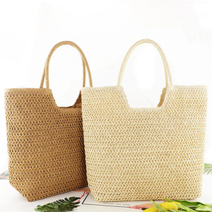 Casual Straw Woven Handbags Summer Beach Women Shoulder Bags