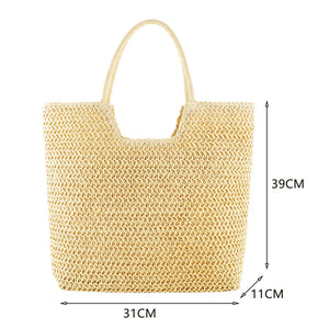 Casual Straw Woven Handbags Summer Beach Women Shoulder Bags