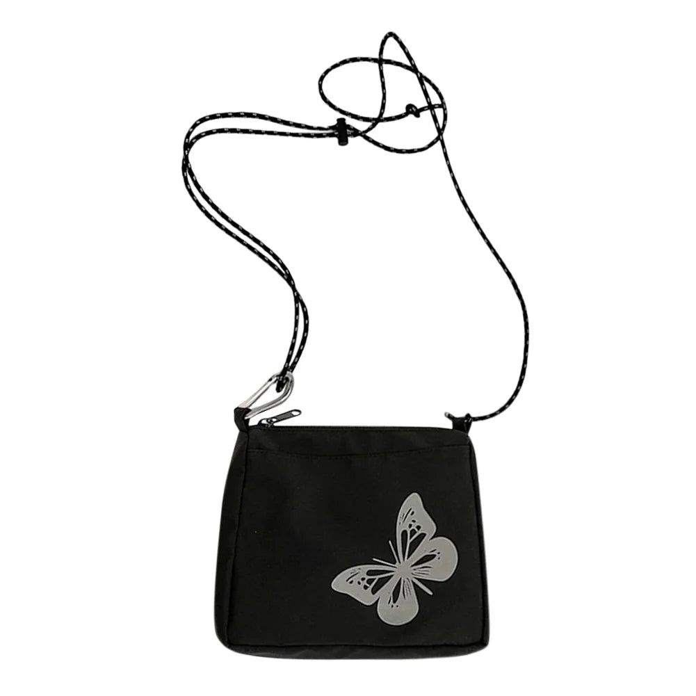 Reflective Butterfly Crossbody Bag Small Shoulder Handbag