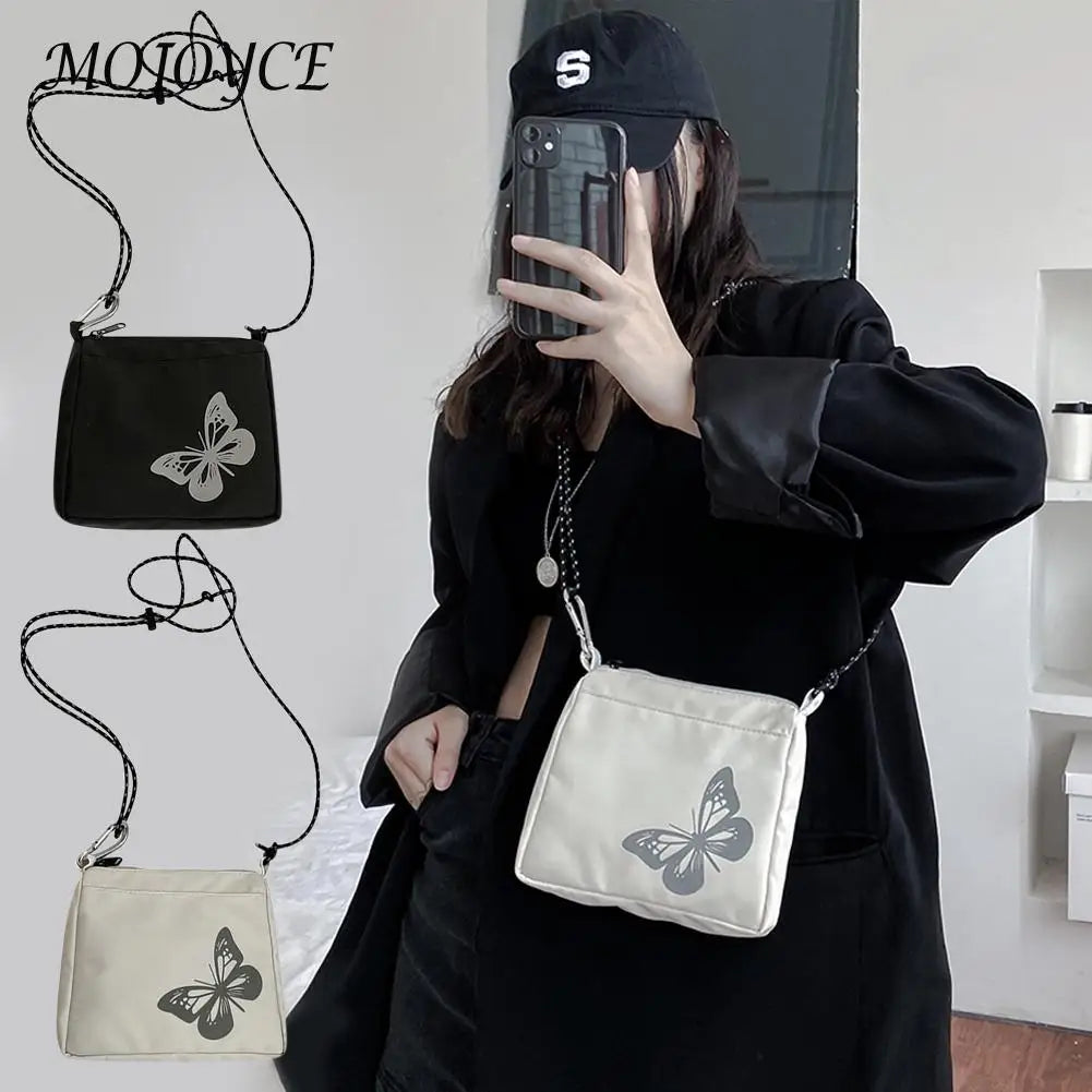Casual Streetwear Crossbody Bag Women Butterfly Reflective Small Shoulder Handba