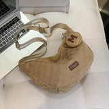 Casual Fabric Shoulder Side Bag for Women Lady Shopper Shopping Bags