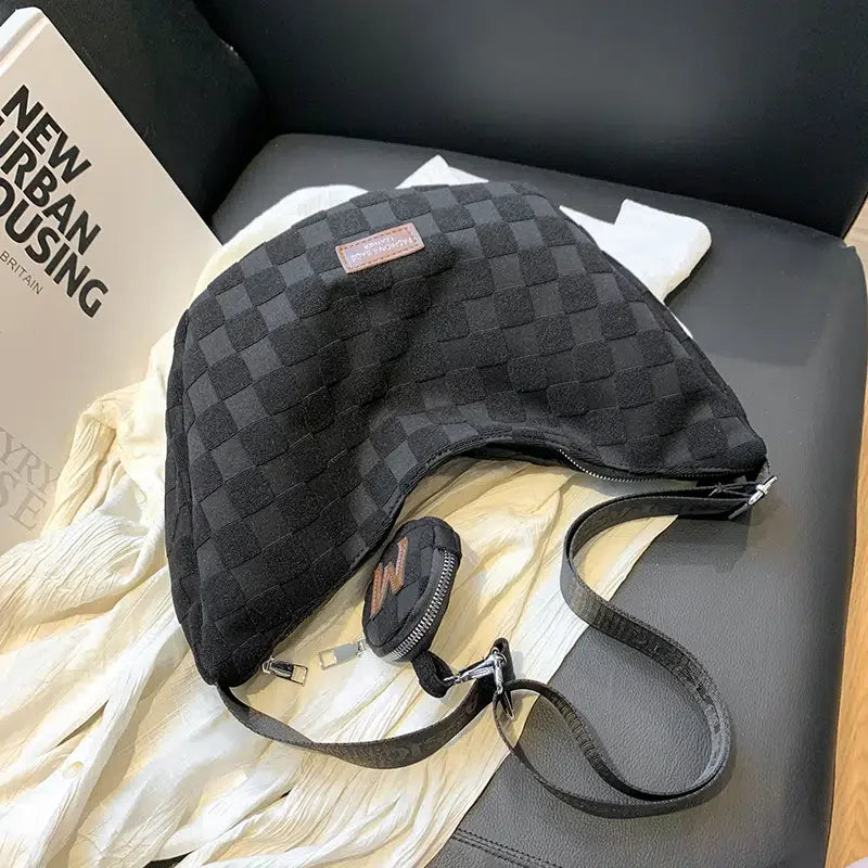 Casual Fabric Shoulder Side Bag for Women Lady Shopper Shopping Bags