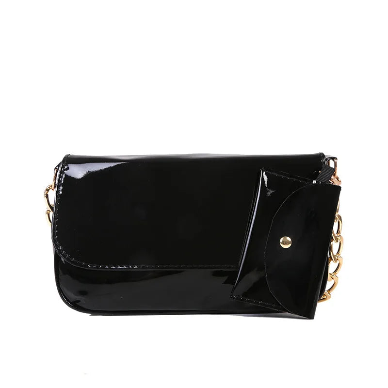 Casual Tassel Patent Leather Shopping Bag Women Totes Shoulder Bags Women Female