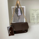 Casual Tassel Patent Leather Shopping Bag Women Totes Shoulder Bags Women Female