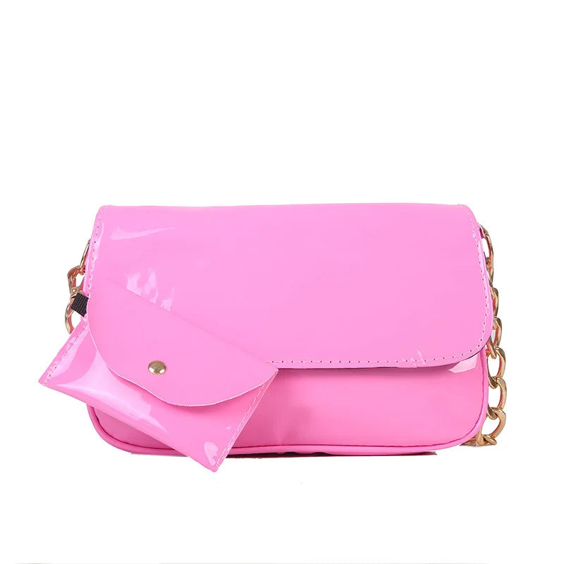 Casual Tassel Patent Leather Shopping Bag Women Totes Shoulder Bags Women Female