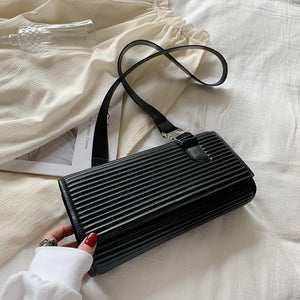Casual Textured Small Square Bag Women Shoulder Bag